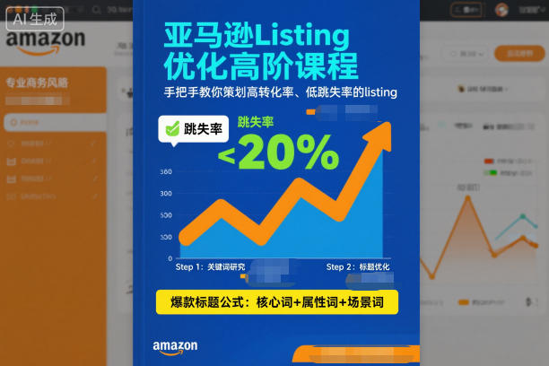 亚马逊Listing优化高阶课程,手把手教你策划高转化率、低跳失率的listing-轻创终点站