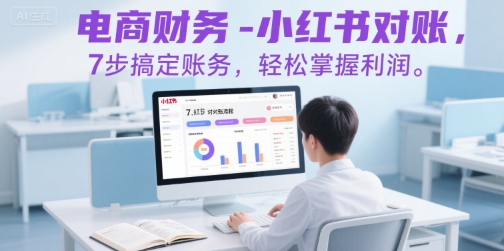 电商财务-小红书对账，7步搞定账务，轻松掌握利润-轻创终点站