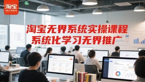 淘宝无界系统实操课程，系统化学习无界推广-轻创终点站