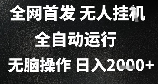 2025首发无人挂G项目，日入2k+，全自动运行，无脑操作，长期稳定 小白可玩【揭秘】-轻创终点站