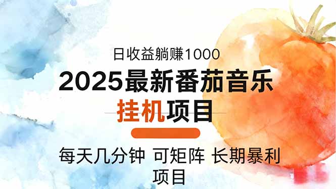 2025年最新番茄音乐人挂机项目，每天几分钟，月入1000＋，可矩阵，一台…-轻创终点站