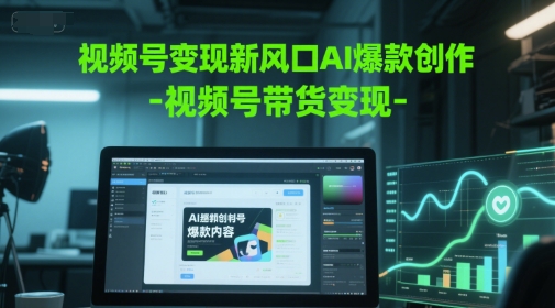 视频号变现新风口AI爆款创作-视频号带货变现-轻创终点站