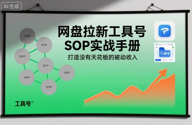 网盘拉新工具号SOP实战手册，打造没有天花板的被动收入-轻创终点站