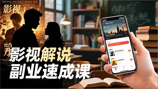 Tk影视解说副业速成课,软件安装、全流程实操、爆款预设,新手两周变现-轻创终点站