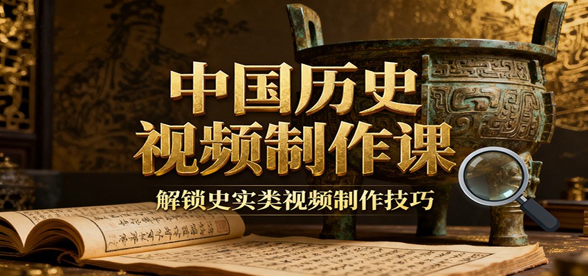 中国历史视频制作课：疆域地图集+参考文案+练习素材，解锁史实类视频制作技巧-轻创终点站