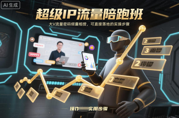 超级IP流量陪跑班,大V流量密码倾囊相授,可直接落地的实操步骤-轻创终点站