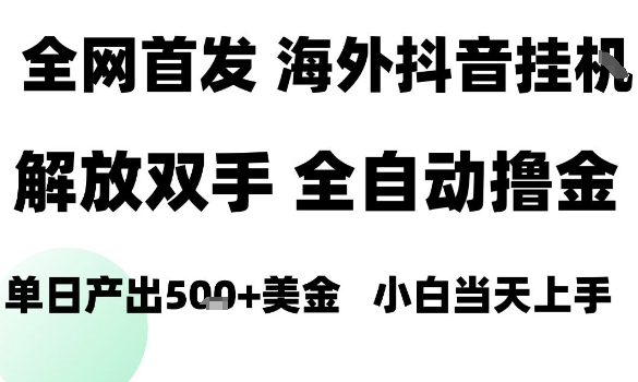 海外抖音无人直播，单日产出1.5k+，长期稳定，新手可玩，无脑操作【揭秘】-轻创终点站