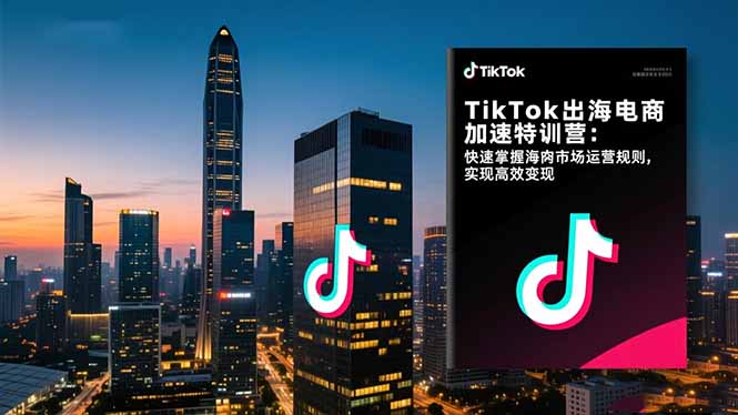 TikTok出海电商加速特训营：快速掌握海外市场运营规则，实现高效变现-轻创终点站