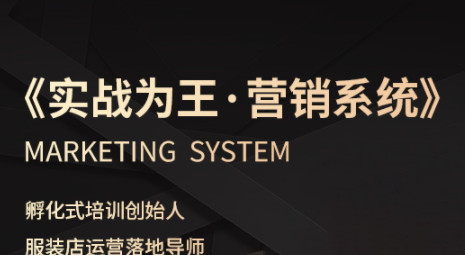 老杨·服装老板必修课《实战为王-营销系统》实现业绩被动式增长-轻创终点站