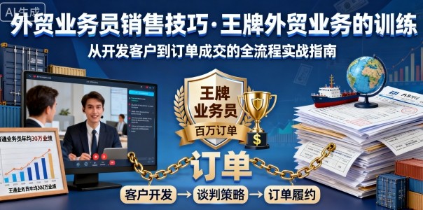 外贸业务员销售技巧，王牌外贸业务的训练-轻创终点站