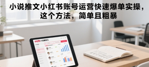 小说推文小红书账号运营快速爆单实操，这个方法，简单且粗暴-轻创终点站