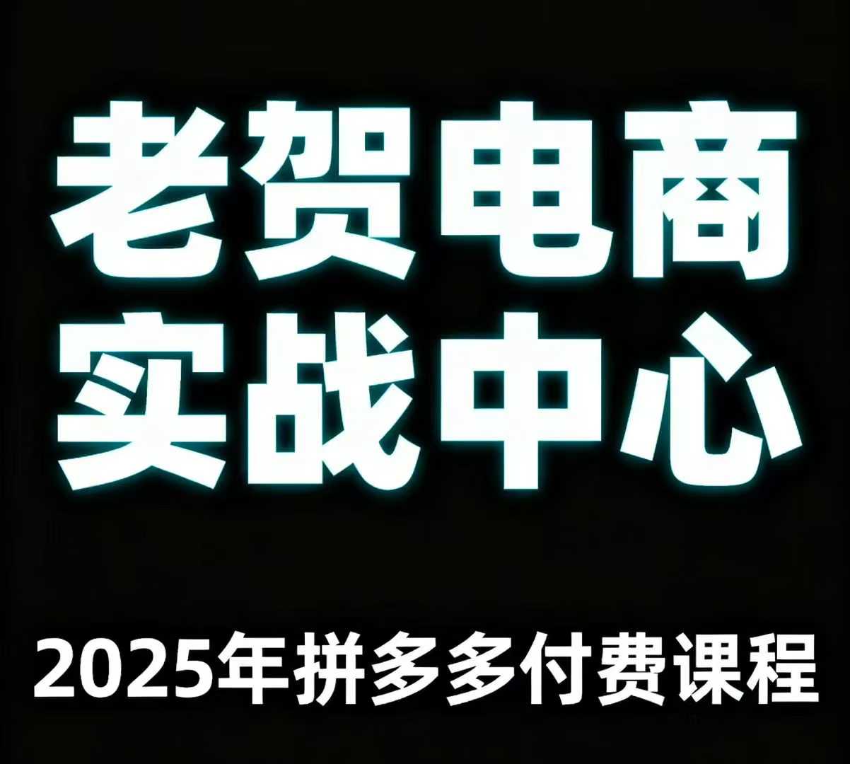 老贺电商2025年拼多多付费课程，用通俗易懂的方法告诉你多多怎么玩-轻创终点站