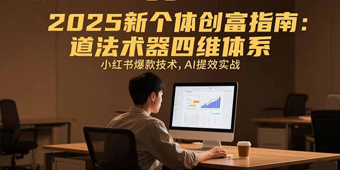 2025新个体创富指南：道法术器四维体系，小红书爆款技术，AI提效实战-轻创终点站