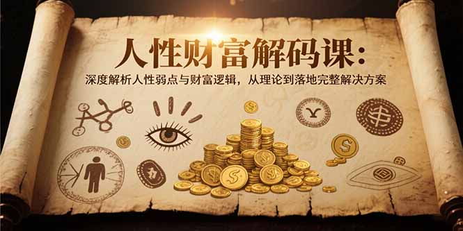 人性财富解码课6.0：深度解析人性弱点与财富逻辑，理论到落地完整解决方案-轻创终点站