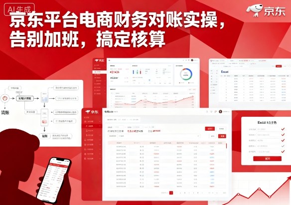 京东平台电商财务对账实操，告别加班，搞定核算-轻创终点站