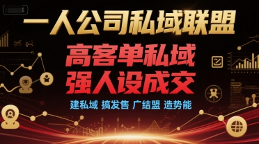一人公司私域联盟，高客单私域，强人设成交，建私域 搞发售 广结盟 造势能-轻创终点站