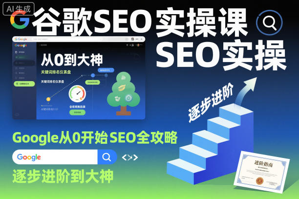 谷歌SEO实操课，Google从0开始SEO全攻略，逐步进阶到大神-轻创终点站