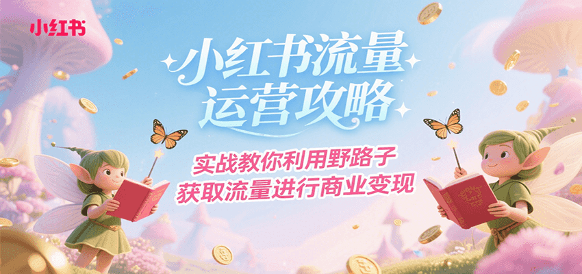小红书流量运营攻略，实战教你利用野路子获取流量进行商业变现-轻创终点站