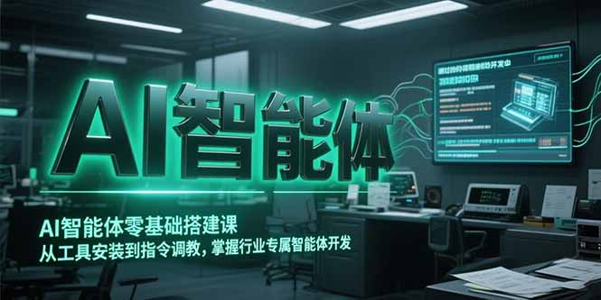 AI智能体零基础搭建课，从工具安装到指令调教，掌握行业专属智能体开发…-轻创终点站