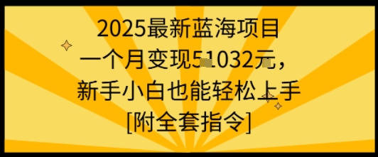 2025最新蓝海项目一个月变现1w+新手小白也能轻松上手【附全套指令】-轻创终点站
