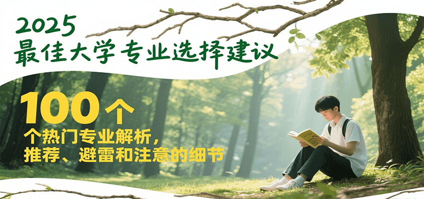 2025最佳大学专业选择建议，100个热门专业解析，推荐、避雷和注意的细节-轻创终点站
