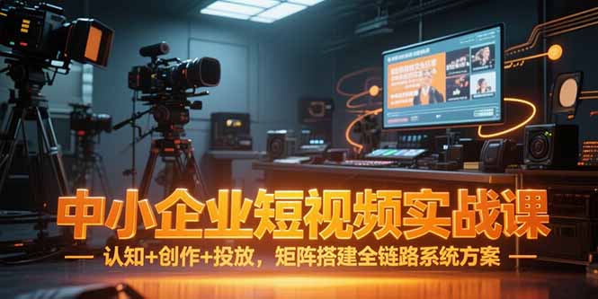中小企业短视频实战课，认知+创作+投放，矩阵搭建全链路系统方案-轻创终点站