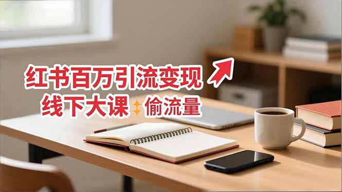 小红书百万引流变现-11月线下大课：分享从0到百万引流路径，手把手教偷流量、拿结果-轻创终点站