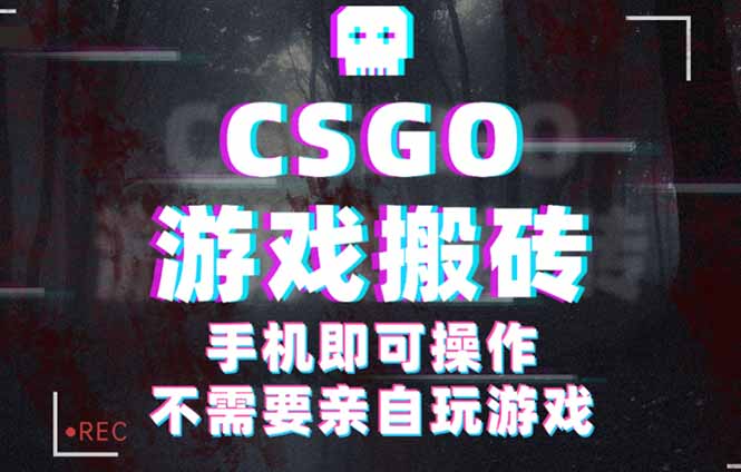 CSGO游戏挂机捡漏，单日扫货500+，年底小高峰上车可吃肉，手机即可操作…-轻创终点站