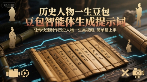 历史人物一生豆包智能体生成提示词，让你快速制作历史人物一生类视频，简单易上手-轻创终点站