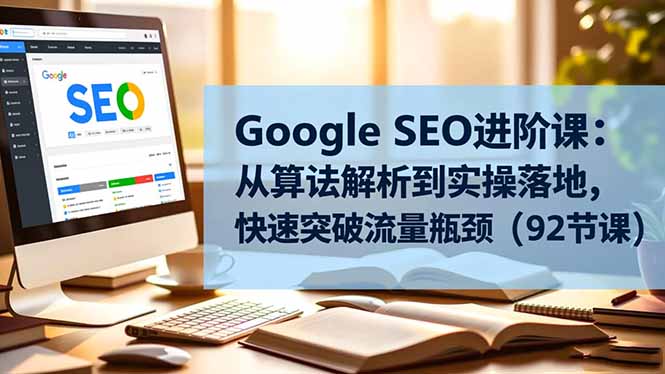 Google SEO进阶课：从算法解析到实操落地，快速突破流量瓶颈(92节课-轻创终点站
