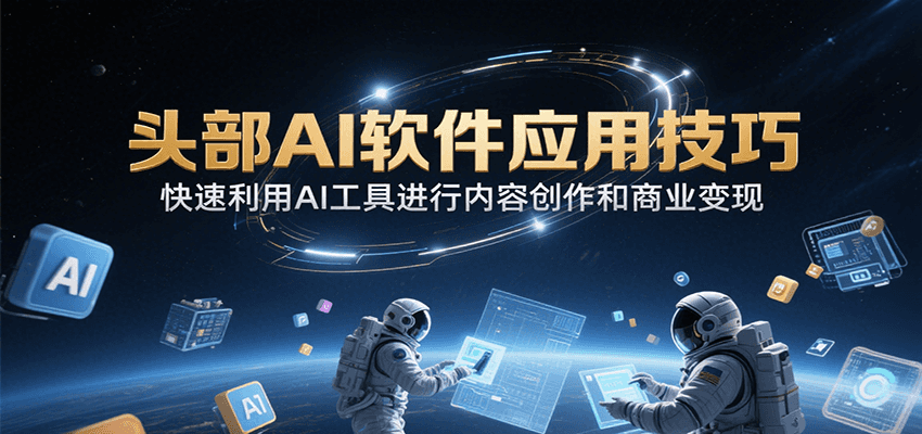 头部AI软件应用技巧，快速利用AI工具进行内容创作和商业变现-轻创终点站