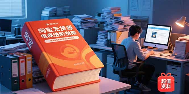 淘宝无货源电商进阶指南，包含新人课、进阶课，配套资料，蓝海选品等-轻创终点站