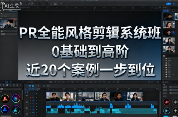 PR全能风格剪辑系统班,0基础到高阶,近20个案例一步到位-轻创终点站