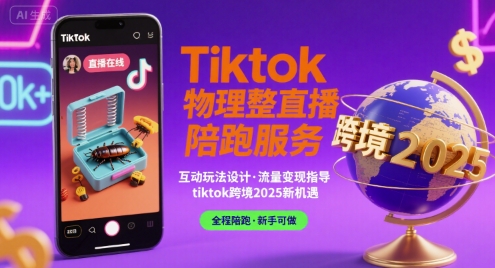 Tiktok物理整蛊直播陪跑服务-tiktok跨境2025-轻创终点站