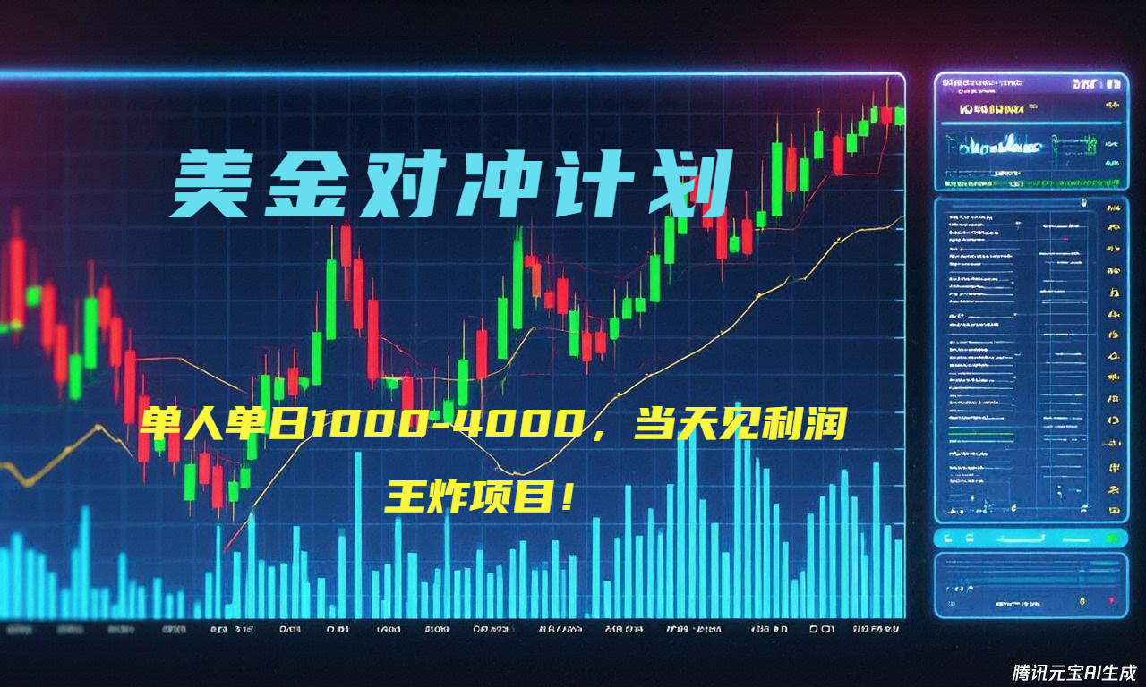 2025年最暴力项目“美金先登计划”最新最强对冲战法，每日实际收益1K-4K-轻创终点站
