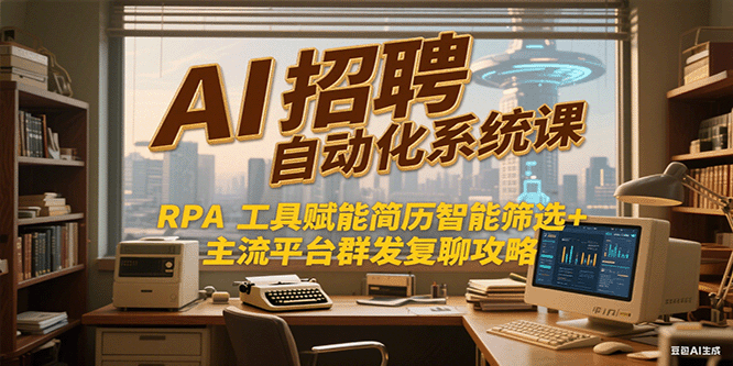 AI招聘自动化系统课，RPA工具赋能简历智能筛选+主流平台群发复聊全攻略-轻创终点站