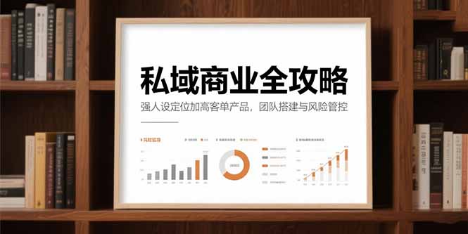 私域商业全攻略，强人设定位加高客单产品，团队搭建与风险管控-轻创终点站