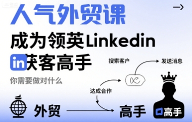 人气外贸课-成为领英Linkedin获客高手，你需要做对什么-轻创终点站