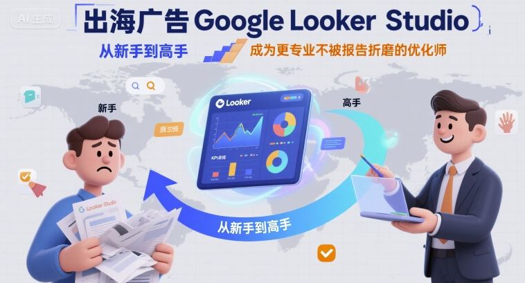 出海广告Google Looker Studio从新手到高手，成为更专业不被报告折磨的优化师-轻创终点站