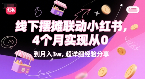 线下摆摊联动小红书，4 个月实现从 0 到月入3w，超详细经验分享-轻创终点站