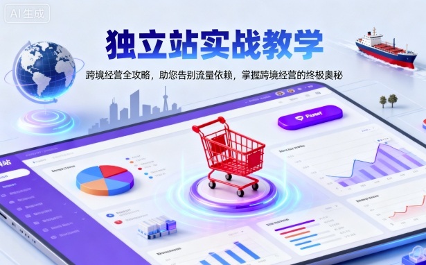 独立站实战教学，跨境经营全攻略，助您告别流量依赖，掌握跨境经营的终极奥-轻创终点站