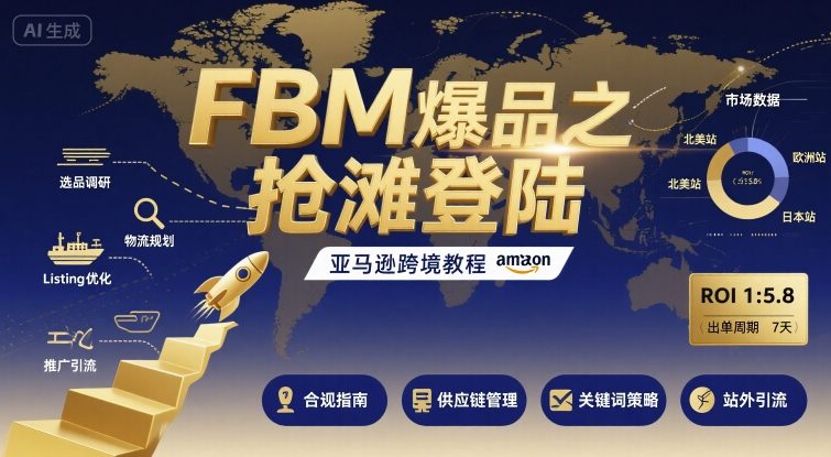 FBM爆品之抢滩登陆-亚马逊跨境教程-轻创终点站