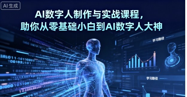 AI数字人制作与实战课程，助你从零基础小白到AI数字人大神-轻创终点站