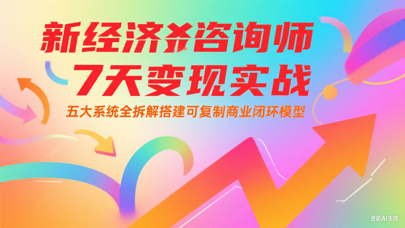 新经济咨询师 7 天变现实战：五大系统全拆解搭建可复制商业闭环模型-轻创终点站