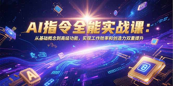 AI指令全能实战课：从基础概念到高级功能，实现工作效率和创造力双重提升-轻创终点站
