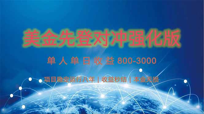 美金先登计划对冲强化版，2025年黑马中最暴力收益日收益1k-4k(可放大…-轻创终点站