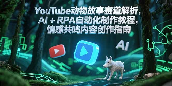 YouTube动物故事赛道解析，AI+RPA自动化制作教程，情感共鸣内容创作指南-轻创终点站
