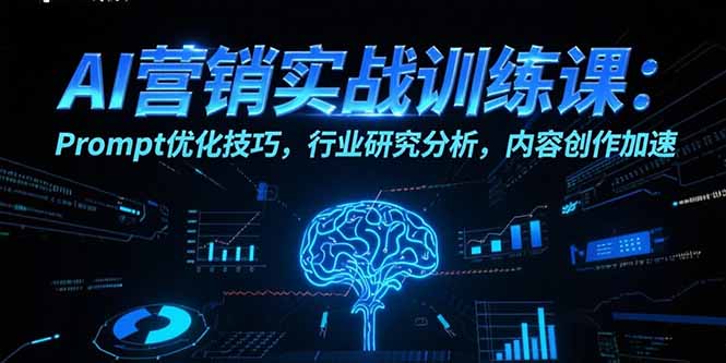AI营销实战训练课：Prompt优化技巧，行业研究分析，内容创作加速-轻创终点站