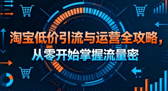 淘宝低价引流与运营全攻略，从零开始掌握流量密码-轻创终点站