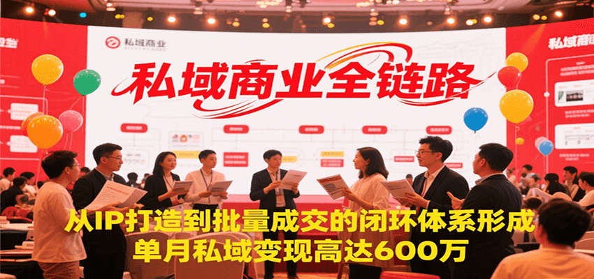 私域商业全链路，从IP打造到批量成交的闭环体系形成，单月私域变现600万-轻创终点站